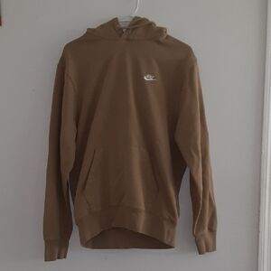 Nike Club Men's Fleece Beige Pullover Hoodie.